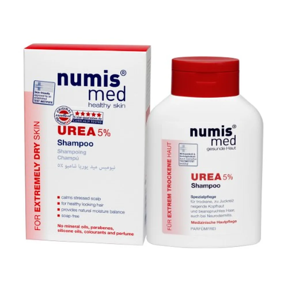 Numis med shampoo with 5% urea for daily use for very dry scalp 200 ml