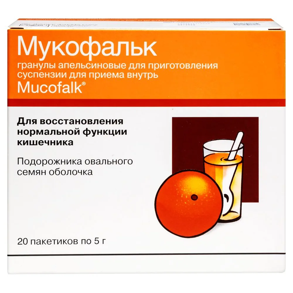 Mucophalk 5 g 20 pcs. sachet granules for suspension preparation orange flavor