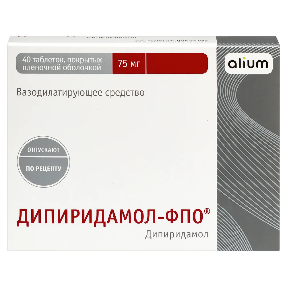 Dipyridamole-FPO 75 mg 40 coated tablets