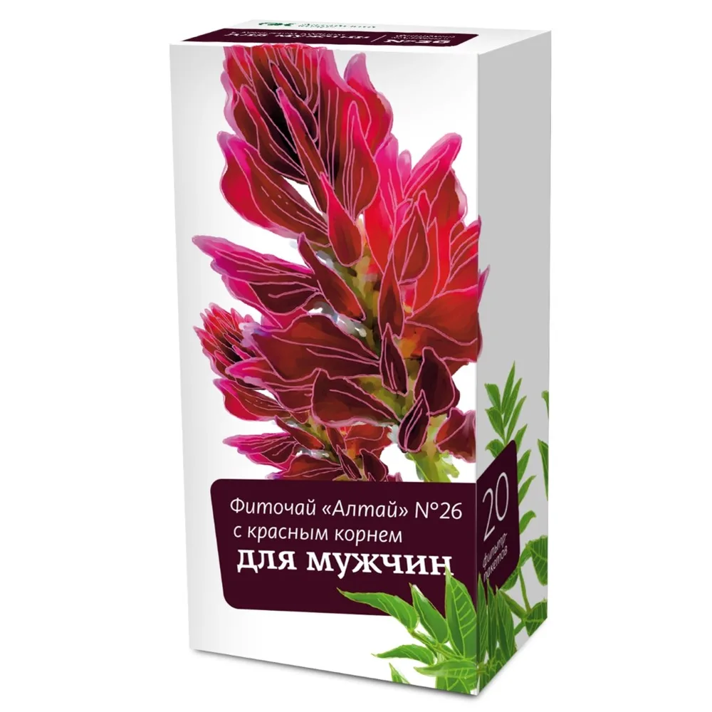 Herbal tea Altai No. 26 with red root for men 2 g 20 pcs. pack