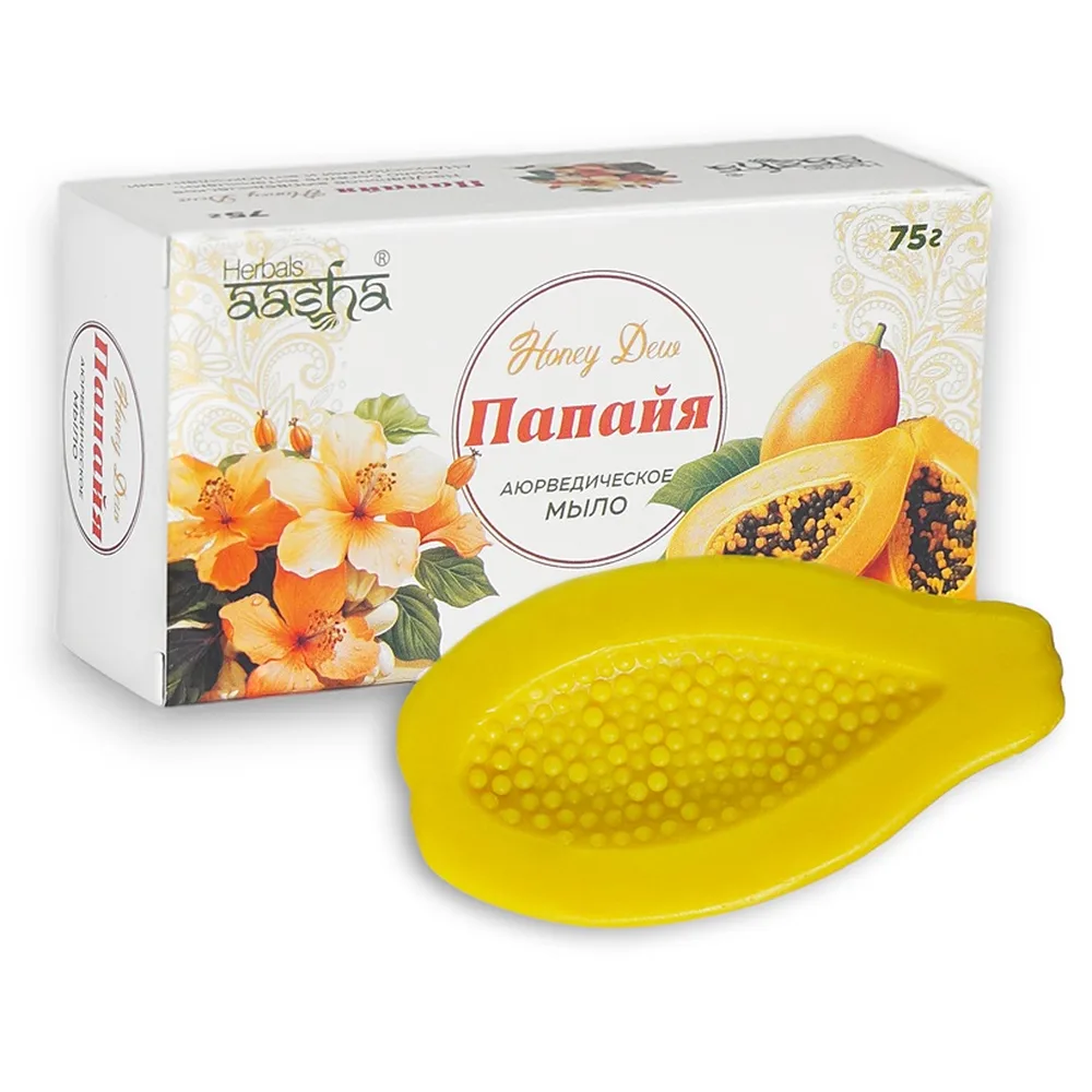 Aasha Herbals Ayurvedic Soap Papaya Honey Dew 75 g