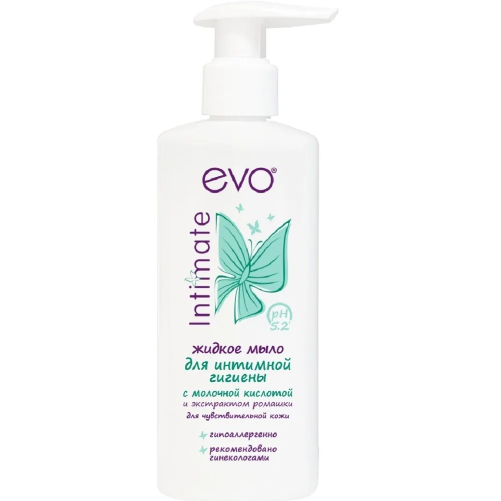Evo Intimate Liquid Soap for Intimate Hygiene for Sensitive Skin 200 ml