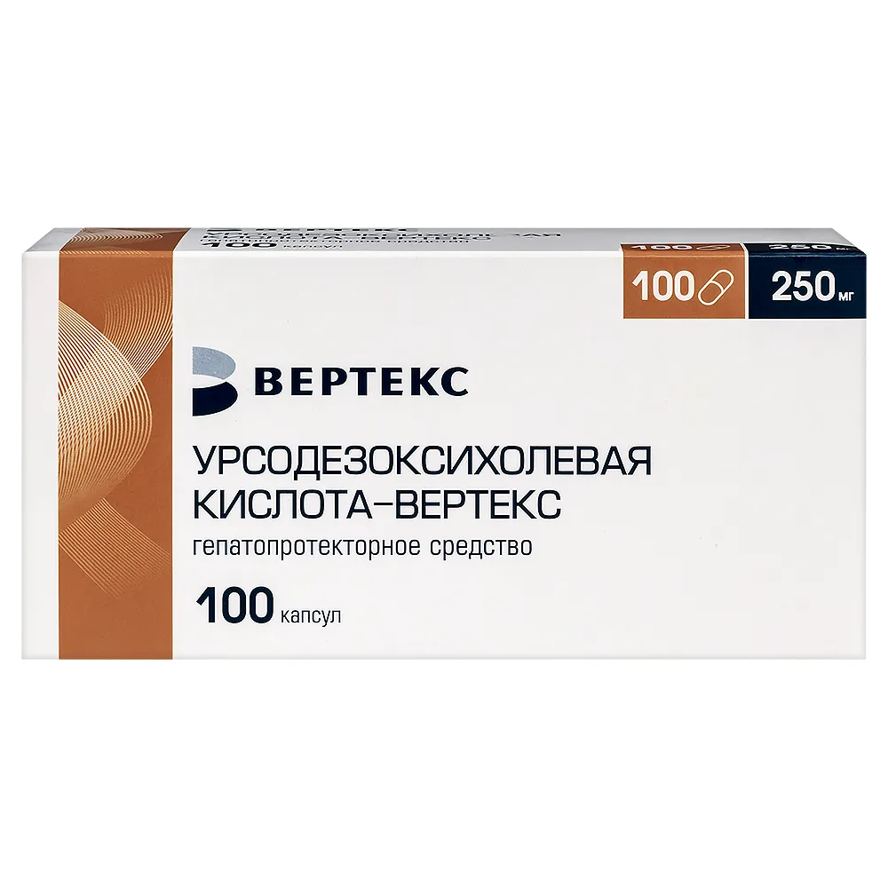 URSODEOXYCHOLIC ACID-VERTEX 0.25 N100 CAPS/BLISTER