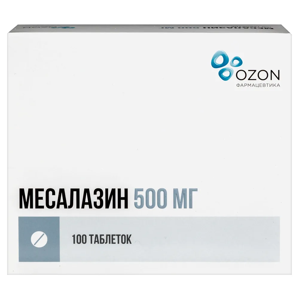 Mesalazine 500 mg 100 enteric-coated tablets