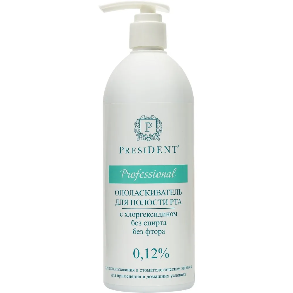 President Professional Mouthwash with Chlorhexidine 0.12% 500 ml