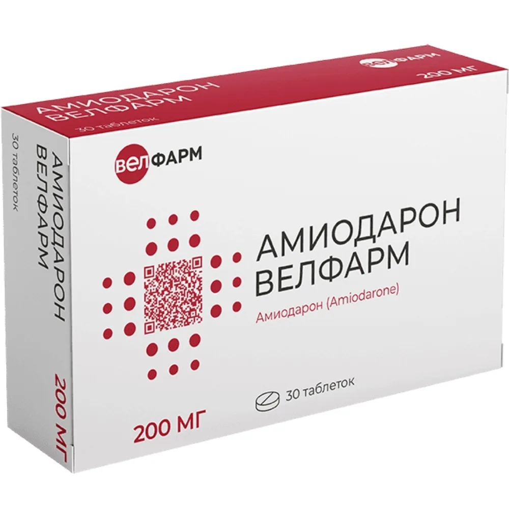 Amiodarone Velfarm 200 mg 30 tablets blister