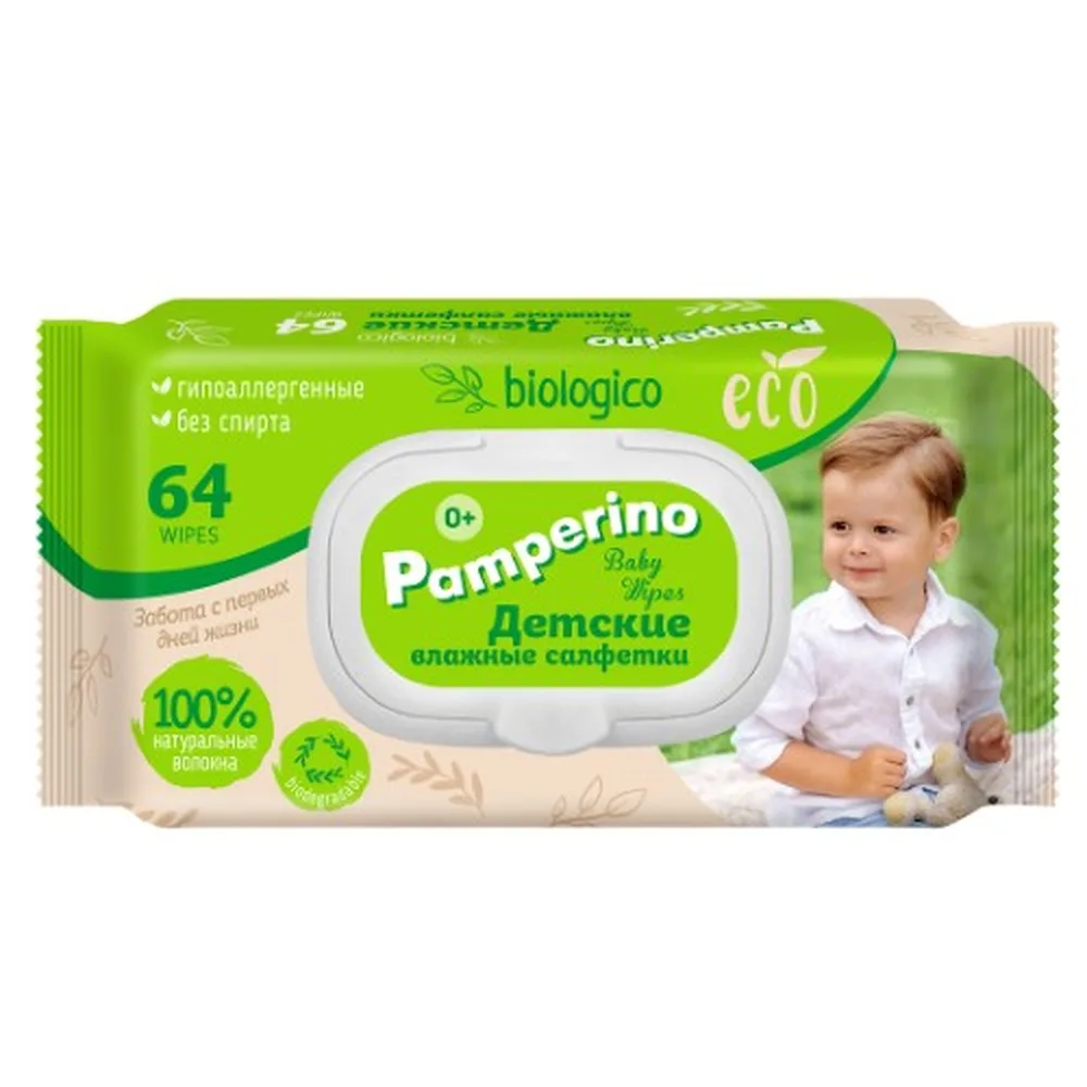 Pamperino eco baby wipes 64 pcs.