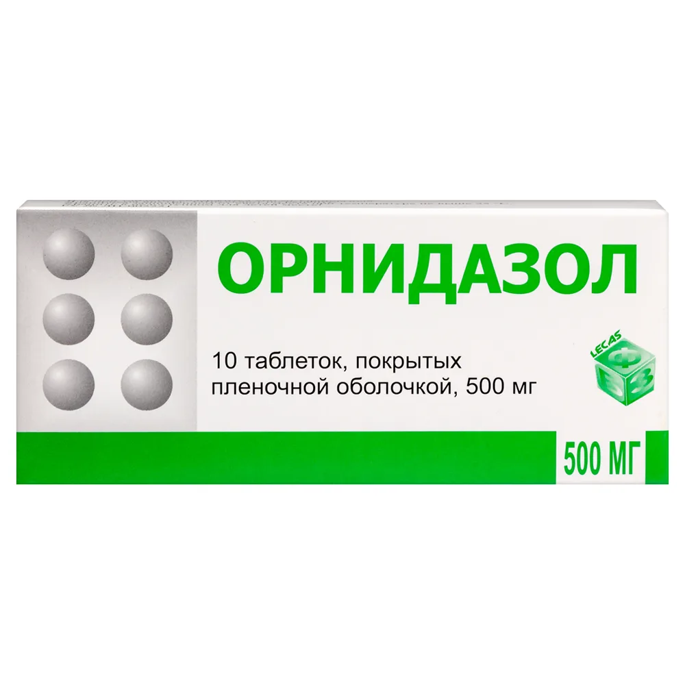 Ornidazole 500 mg 10 coated tablets