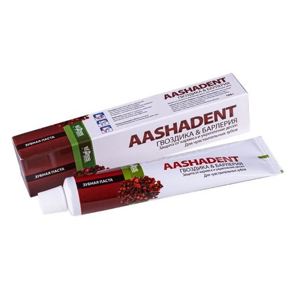 Aasha Herbals Toothpaste Clove and Barleria Aashadent 100 g