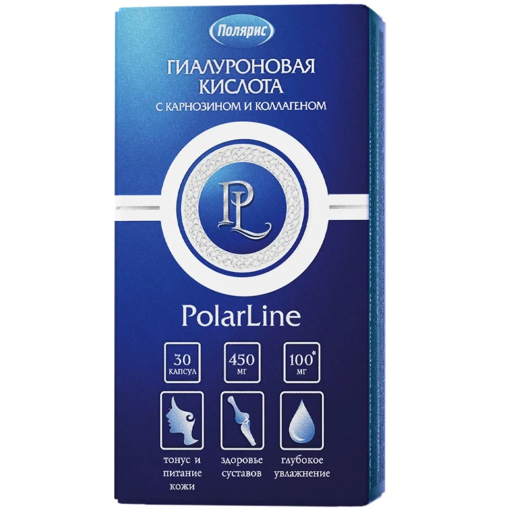 Hyaluronic Acid with Carnosine and Collagen 30 capsules 450 mg/Polaris