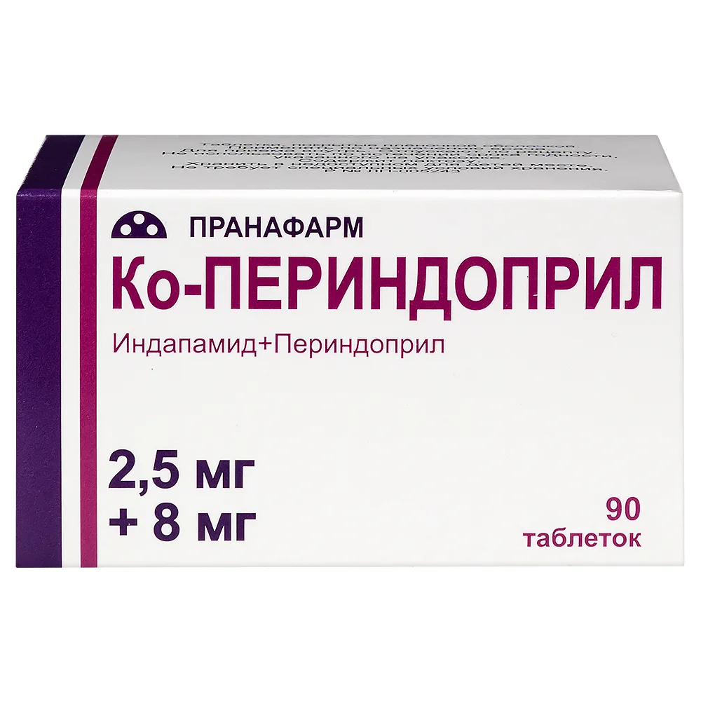 Co-Perindopril 2.5 mg + 8 mg 90 tablets, film-coated