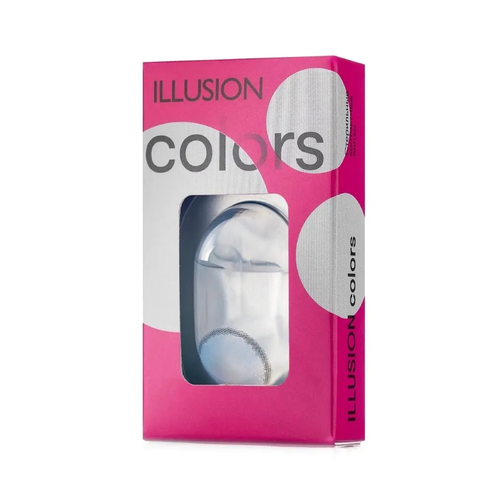 Illusion Colors Elegance Blue Soft Contact Lenses Quarterly Replacement 8.6 14.0 2 pcs / -3.00/
