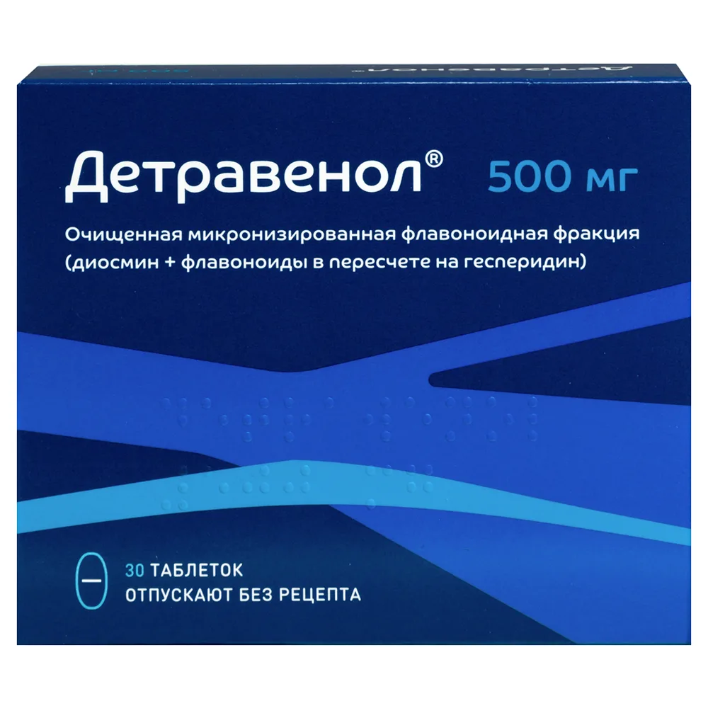 Detravenol 500 mg 30 coated tablets