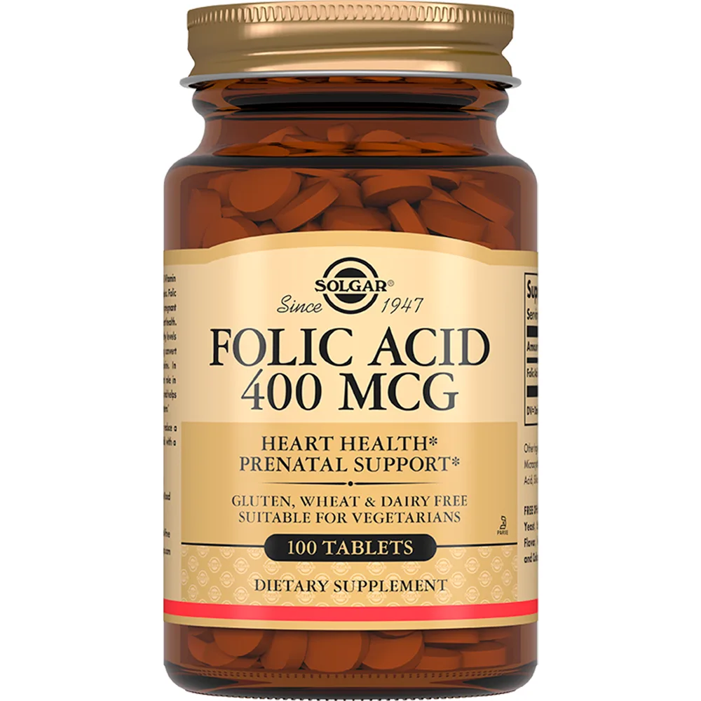 Solgar folic acid 400 mcg 100 tablets 280 mg