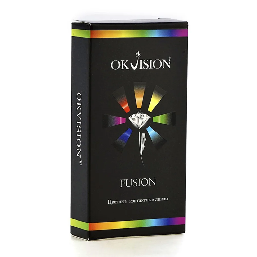 OKVision Fusion Colored Contact Lenses Quarterly Replacement 8.6/14.0/-2.50/ 2 pcs/ Green 2