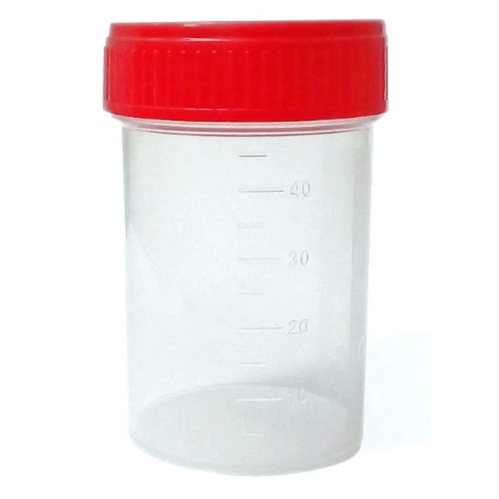 Disposable Medical Polymer Non-Sterile Container with Lid 60 ml