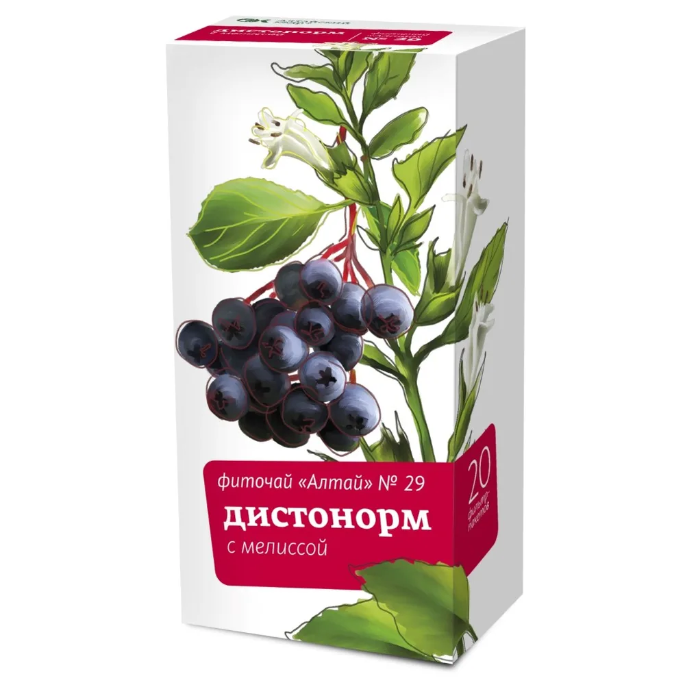 Herbal tea Altai No. 29 Dystonorm with Melissa 2 g 20 pcs. f/p