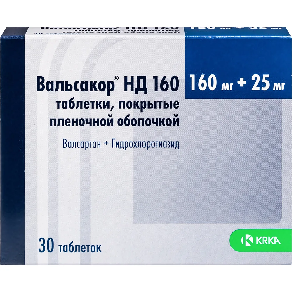 Valsacor ND 160 mg + 25 mg 30 coated tablets