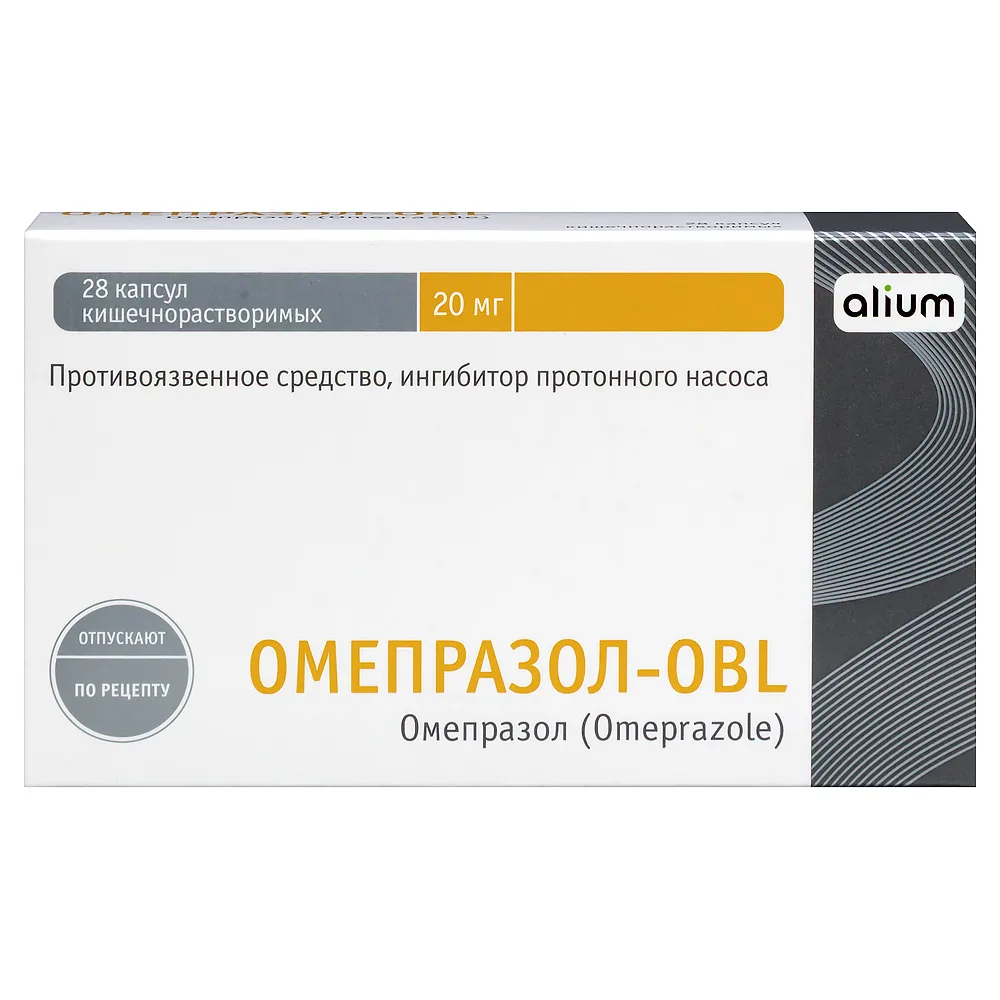 Omeprazole-obl 20 mg 28 pcs enteric-coated capsules