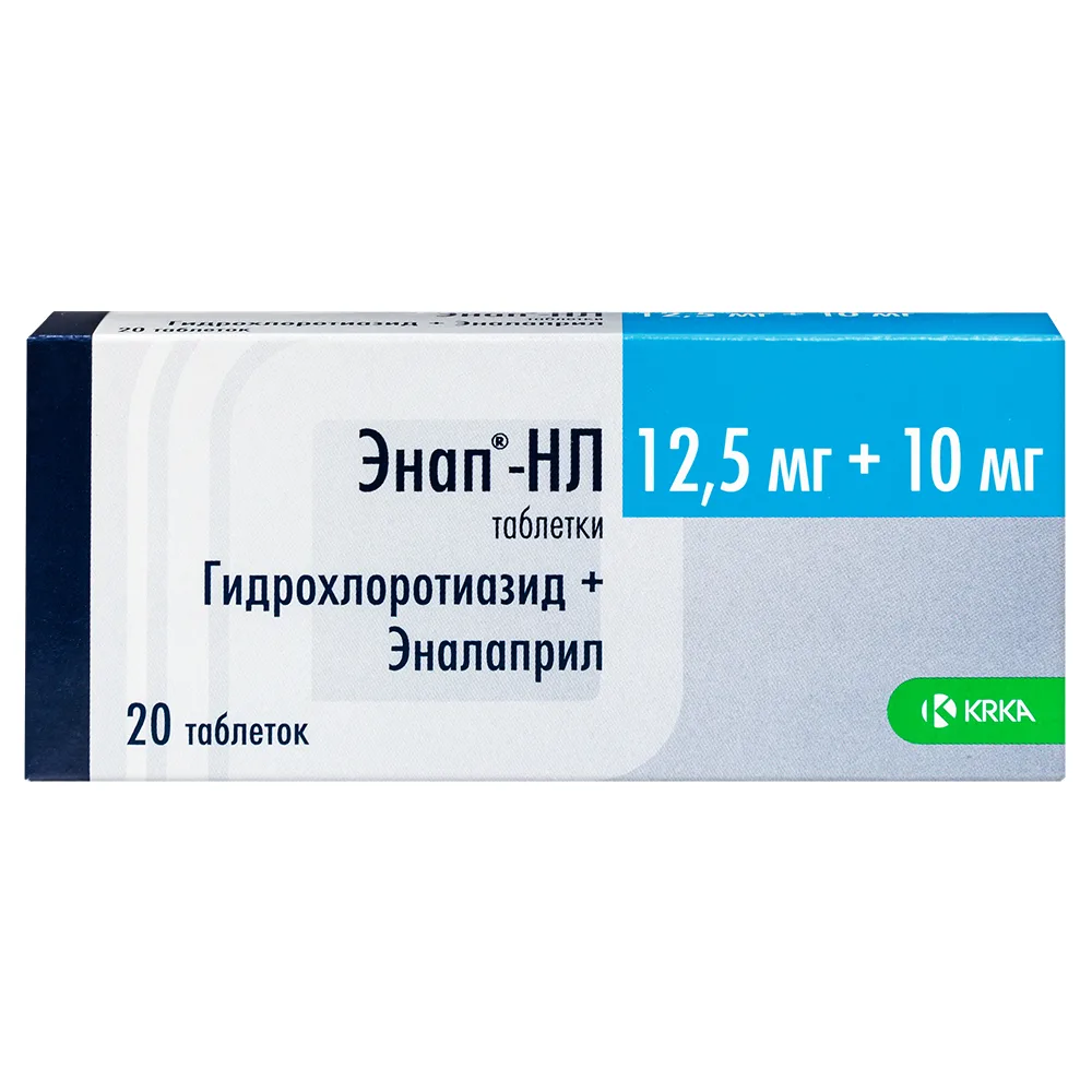 Enap-NL 12.5 mg + 10 mg 20 tablets