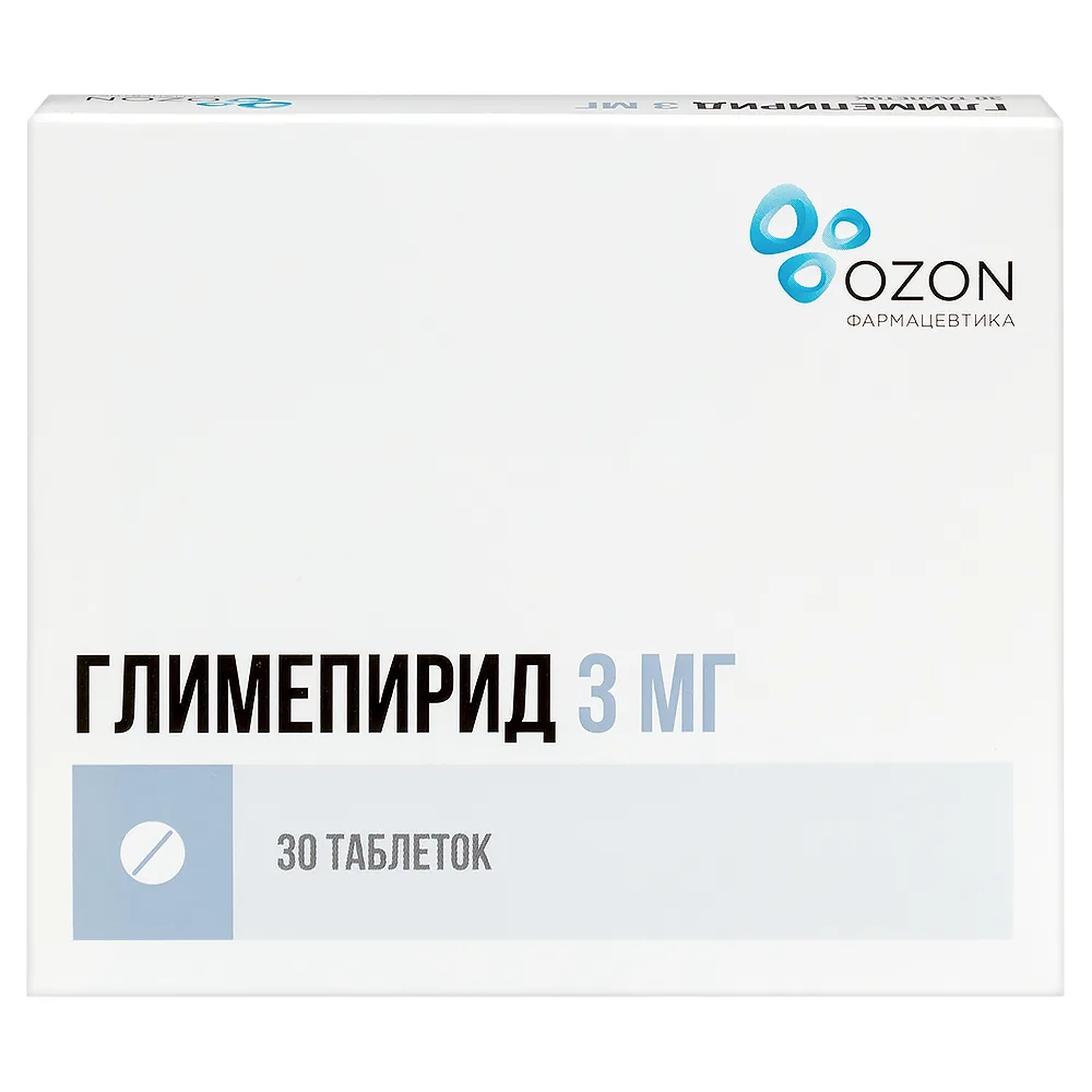 Glimepiride 3 mg 30 tablets