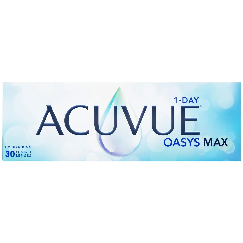 Acuvue Oasys Max 1-Day Daily Contact Lenses 8.5/14.3 30 pcs -8.00