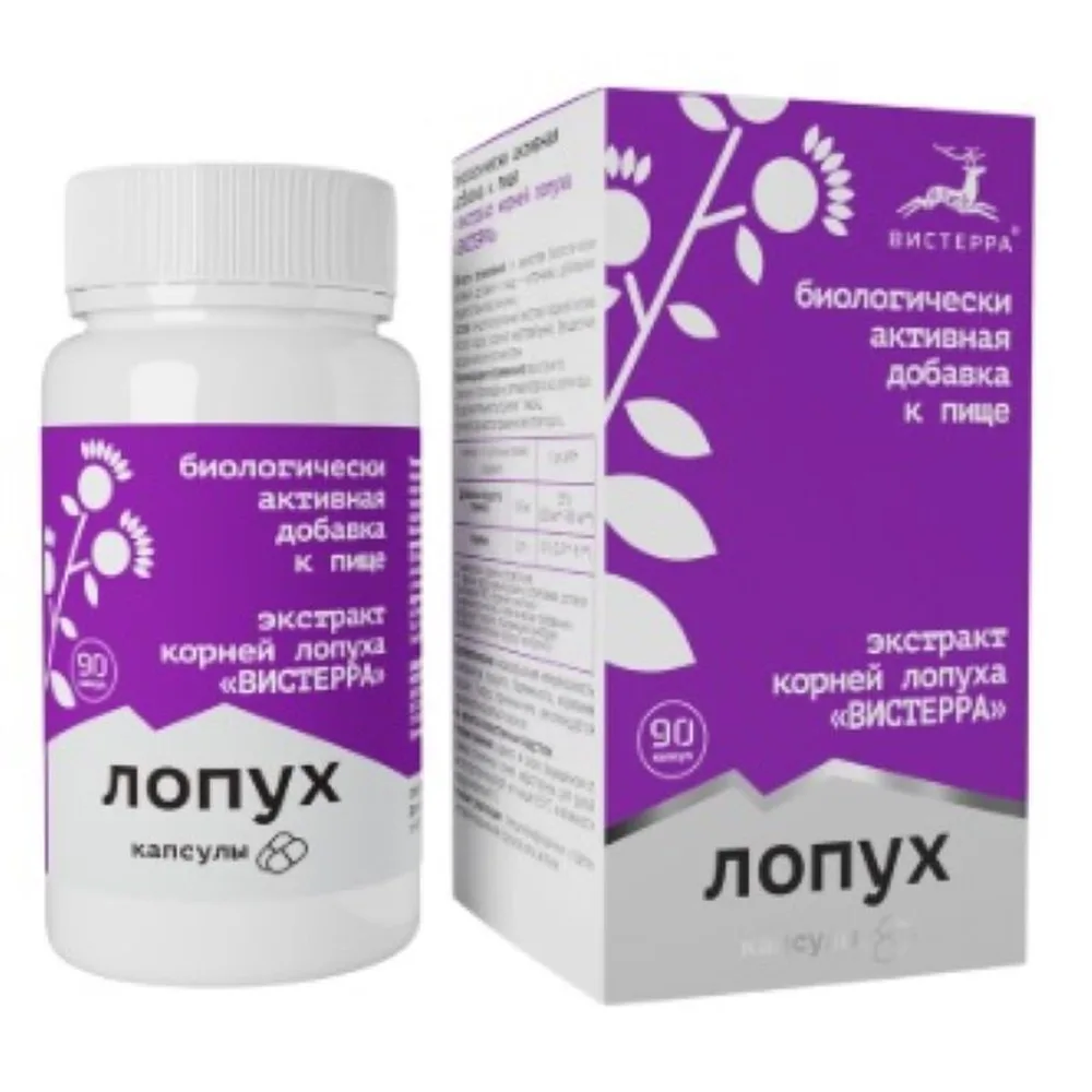 Visterra Burdock Root Extract 90 Capsules 500 mg