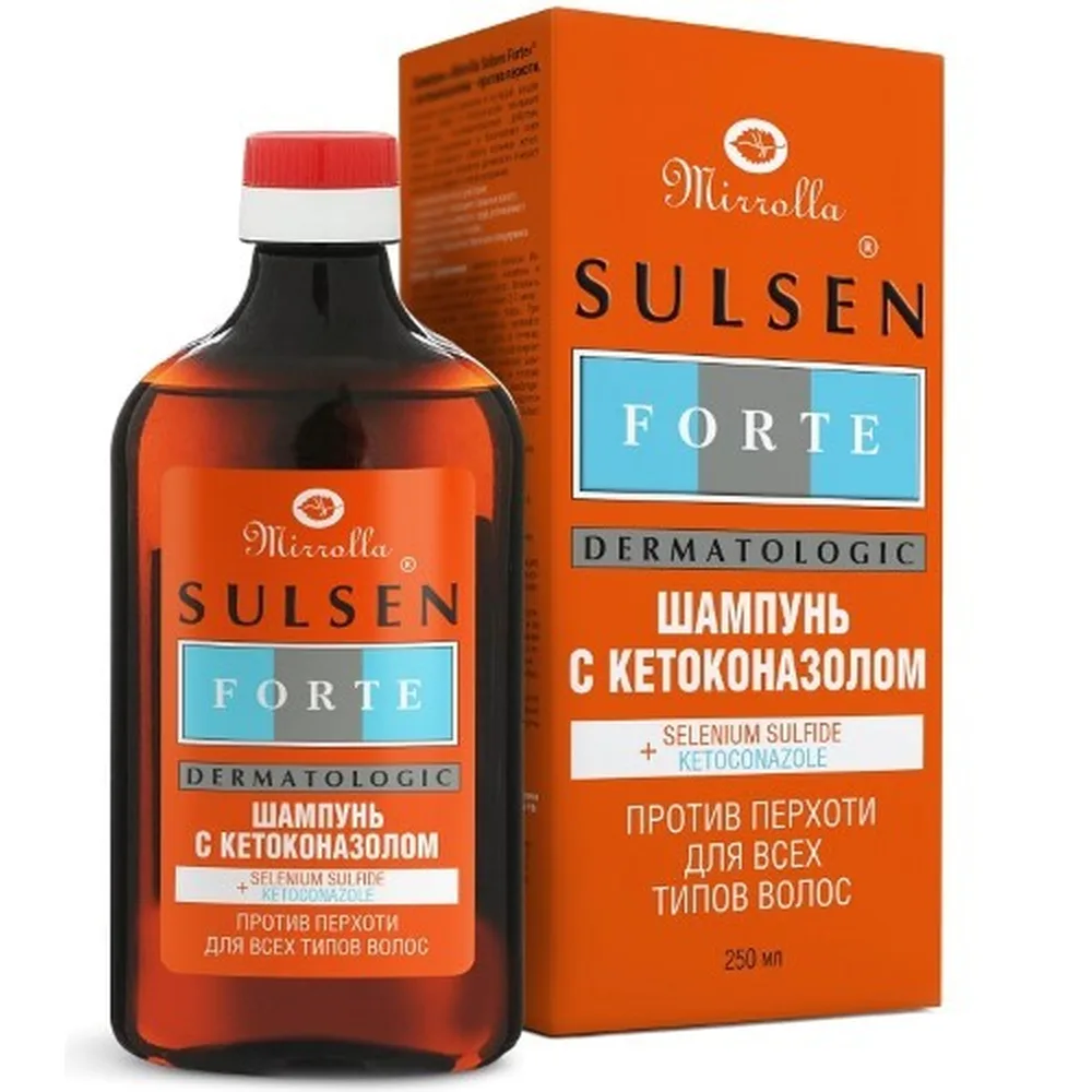Mirrolla Sulsena Forte Shampoo with Ketoconazole for Dandruff 250 ml