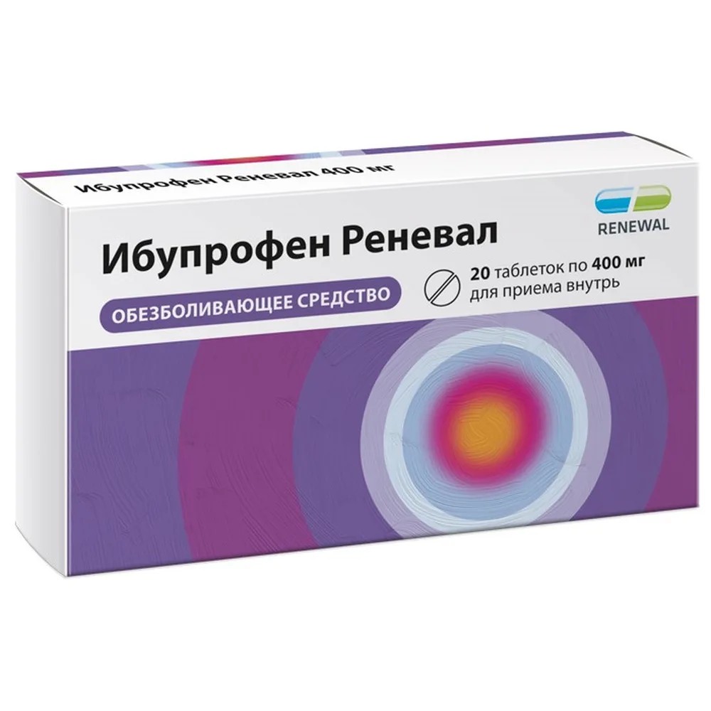 Ibuprofen Renewel 400 mg 20 coated tablets