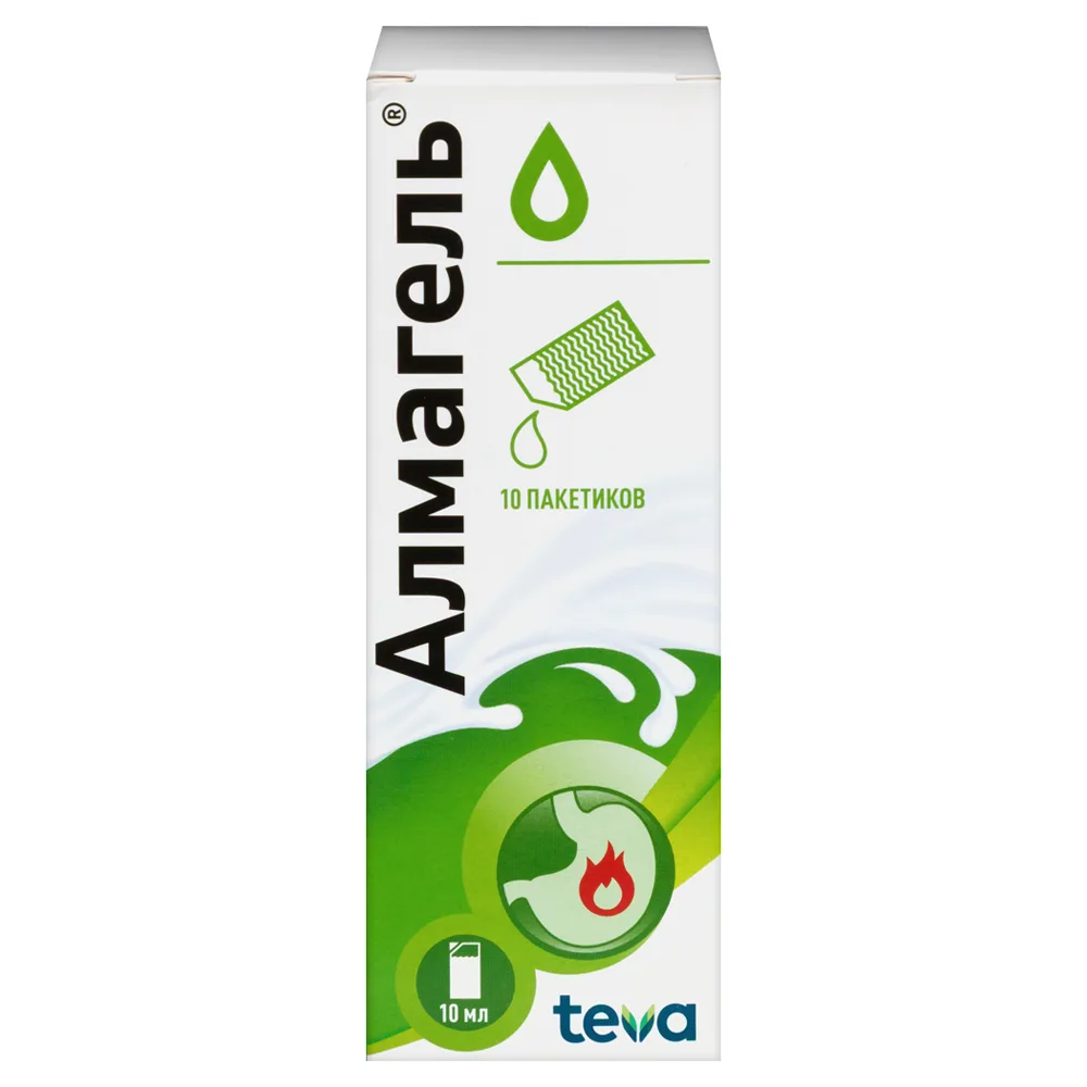 Almagel 10 pcs sachet suspension for oral use 10 ml