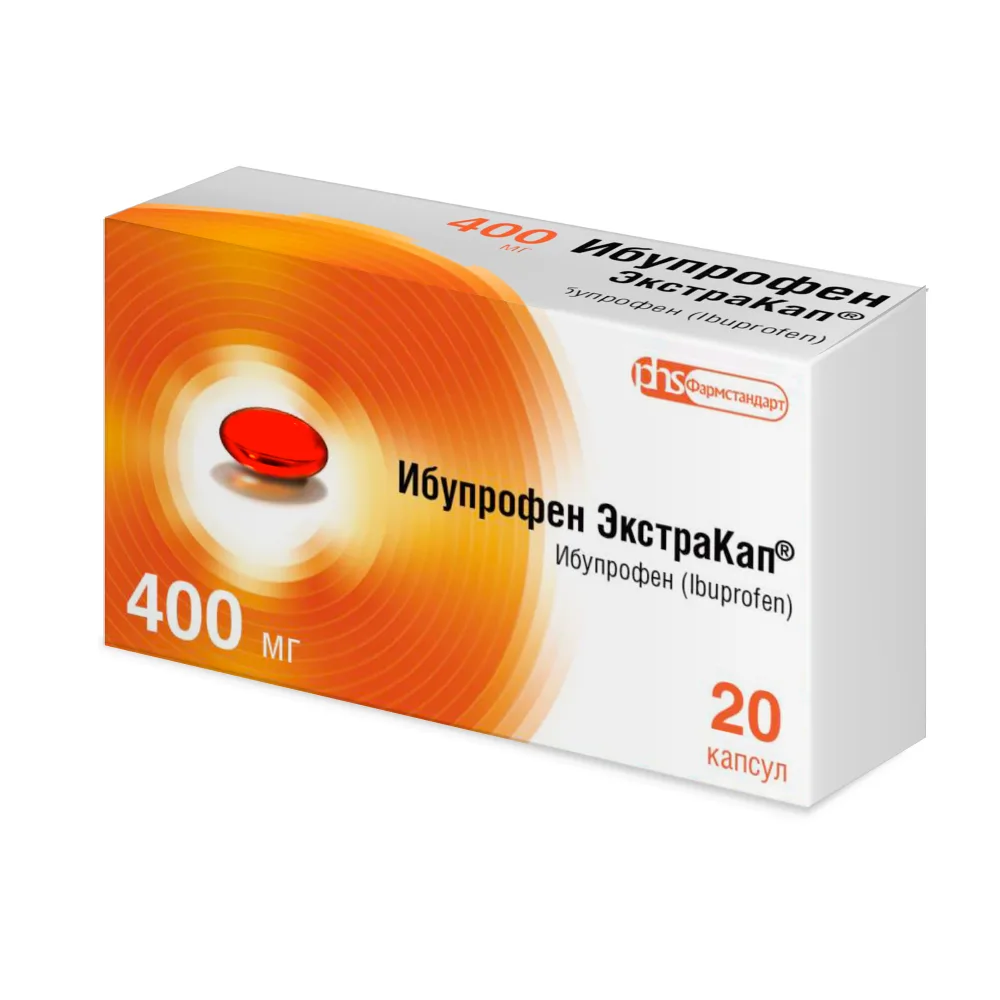 Ibuprofen Extragap 400 mg 20 capsules