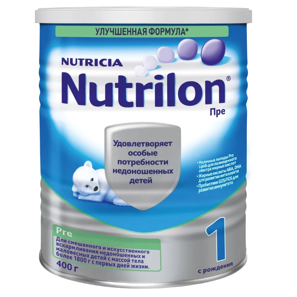 Nutrilon Pre 1 Pro Lipids Dry Mixture with Milk Lipids for Premature and Low Birth Weight Infants 400 g
