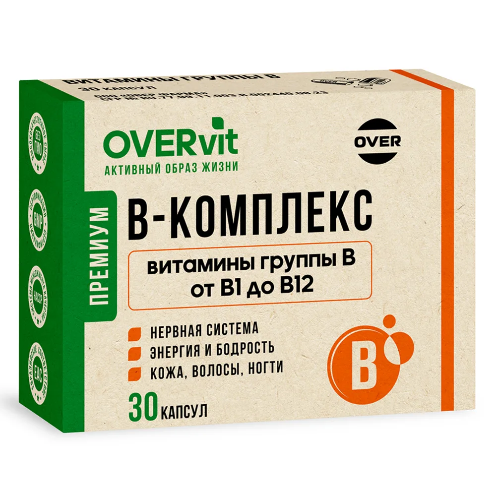 Overvit B-Complex over 30 pcs. capsules 440 mg