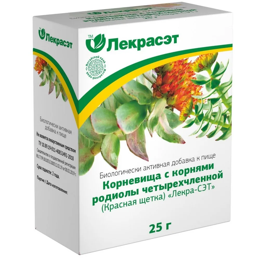 Rhodiola quadrifida (red brush) root with roots Lekra-Set 25 g