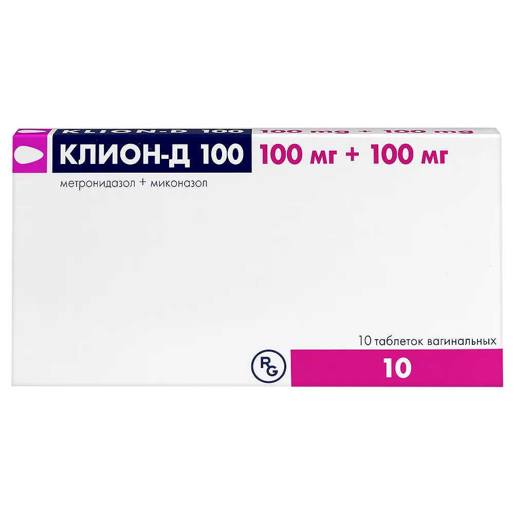 Clion-D 100 100 mg + 100 mg 10 pcs vaginal tablets
