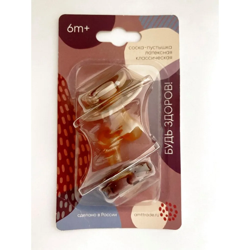 Bud Zdorov latex pacifier 6+ 2 pcs/l 0004