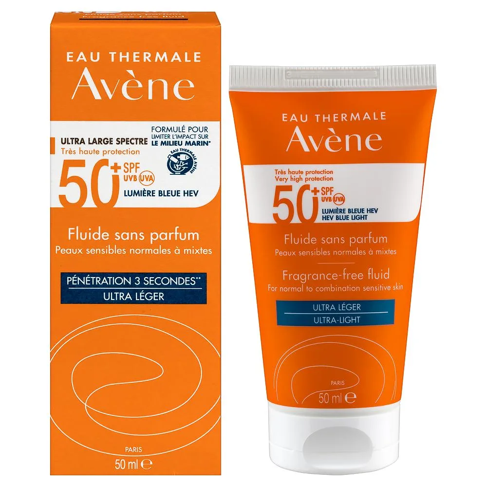 Avene Sunscreen Fluid SPF 50+ Fragrance-Free 50 ml