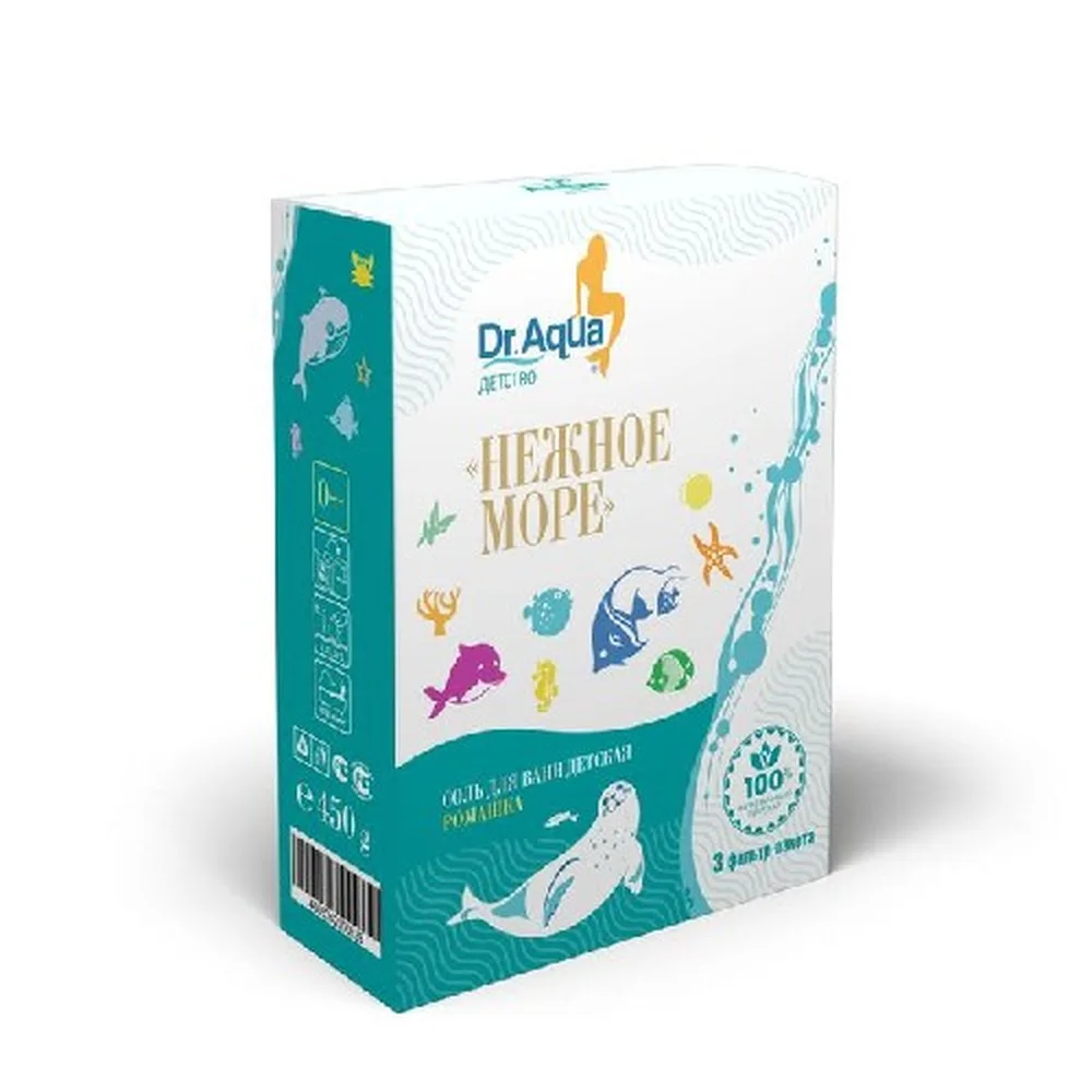 Dr Aqua Bath Salt Children's Gentle Sea Chamomile 150 g 3 pcs Filter Bags