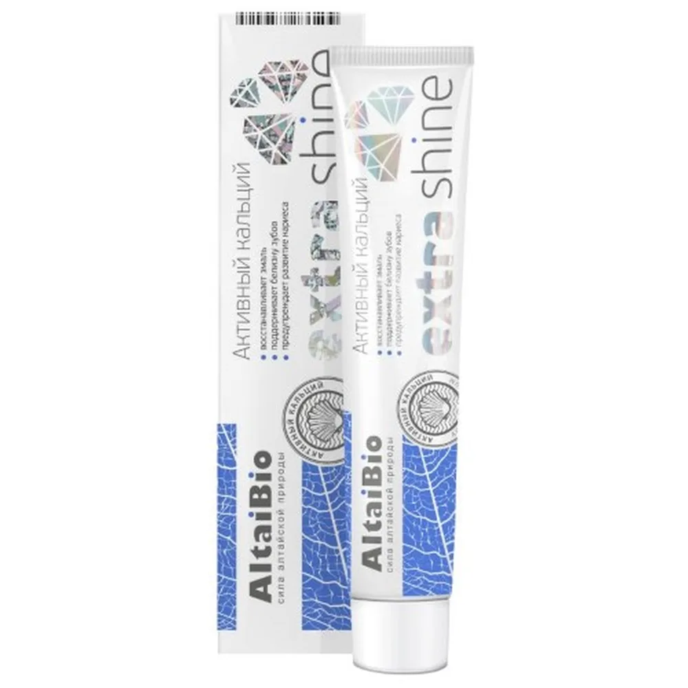 Altaybio Toothpaste for Strengthening Tooth Enamel Active Calcium 75 ml