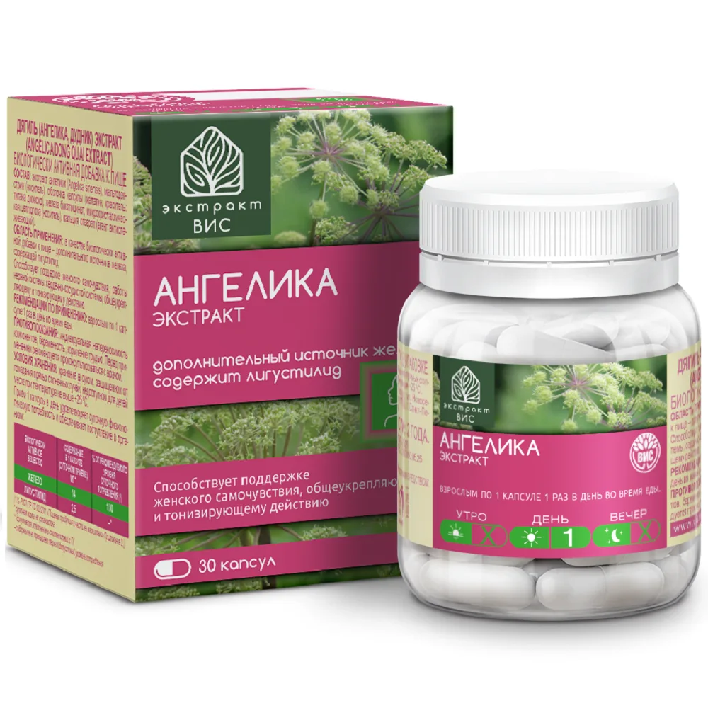 Angelica (Angelica archangelica) extract 30 capsules 0.73 g