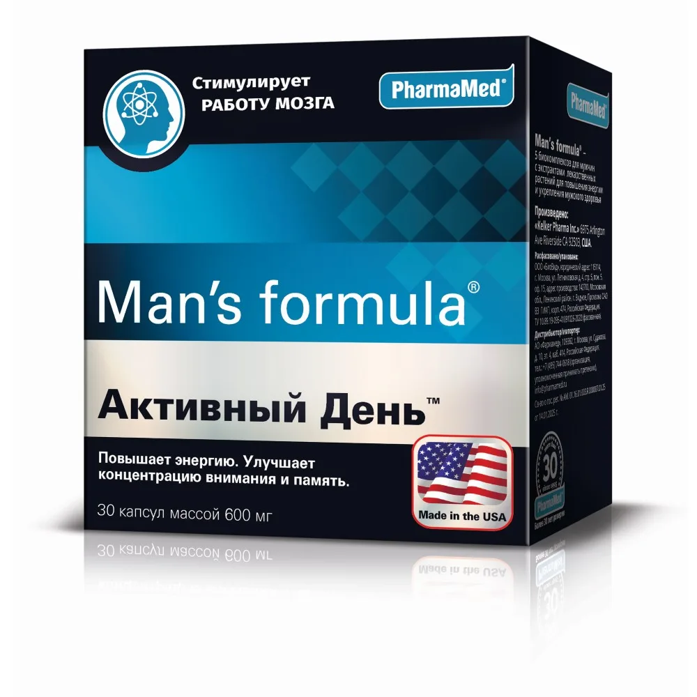 Man's Formula Active Day 30 capsules 600 mg