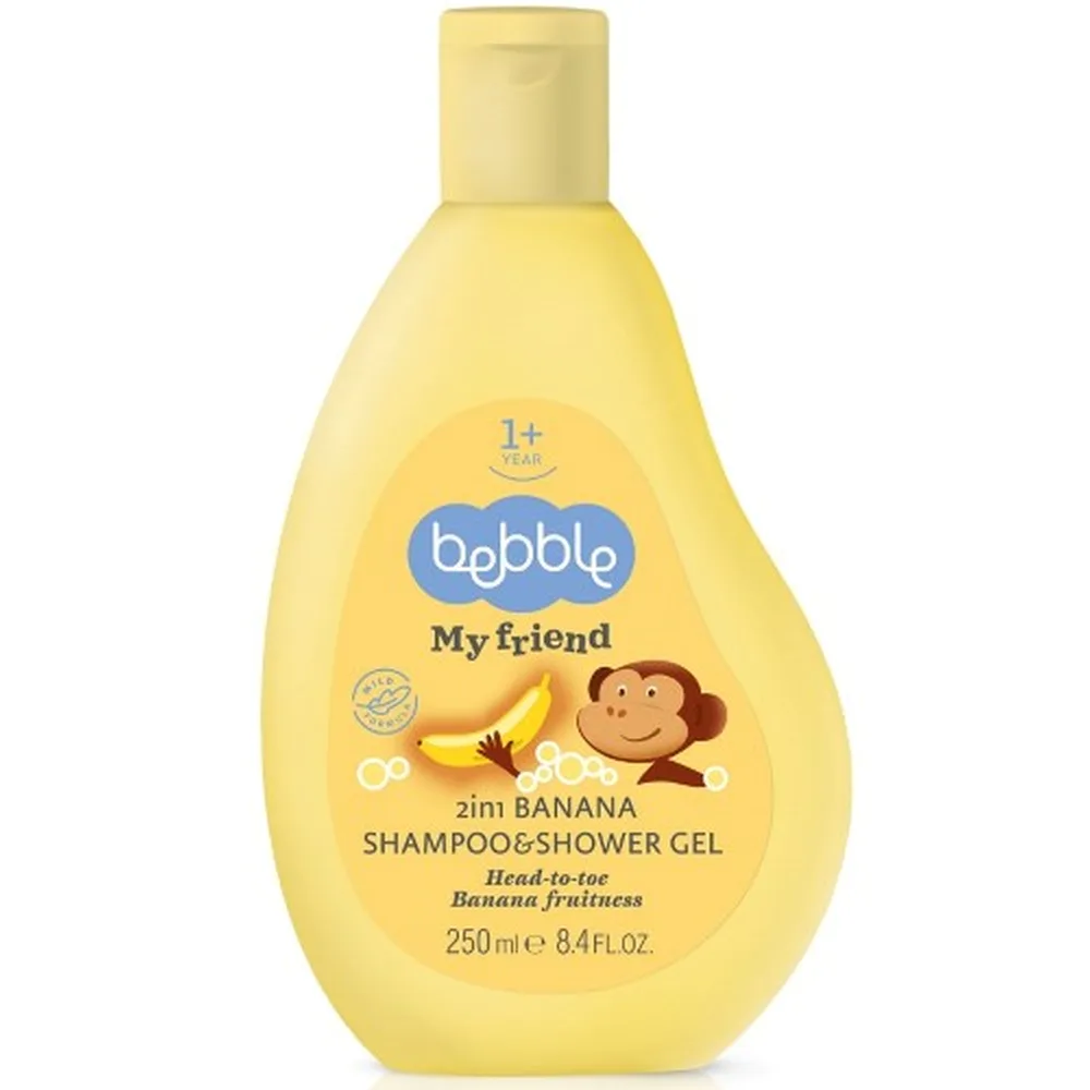 Bebble my friend shampoo and shower gel 2 in 1 250 ml with banana scent