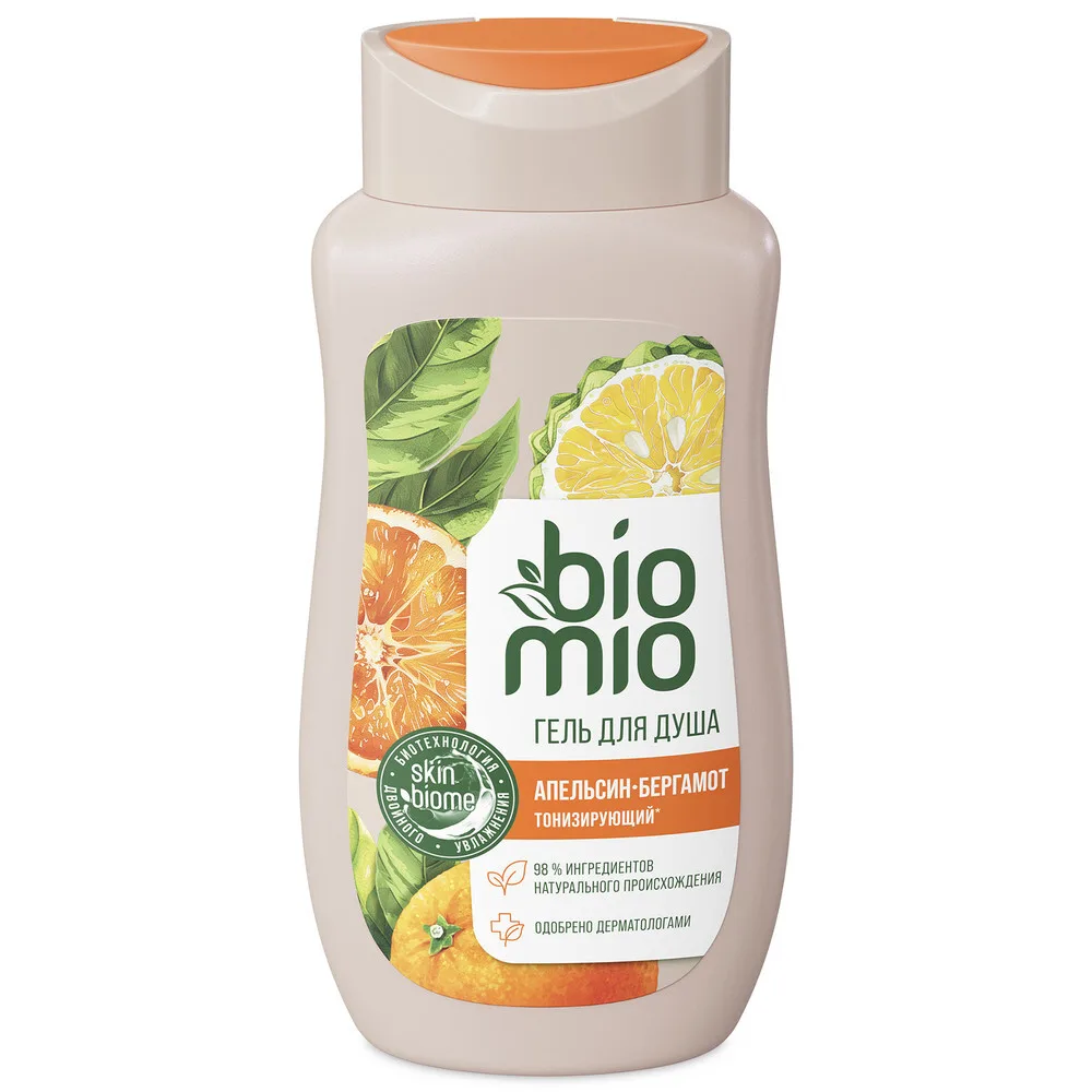 Biomio bio shower gel natural with essential oils of orange and bergamot 250 ml