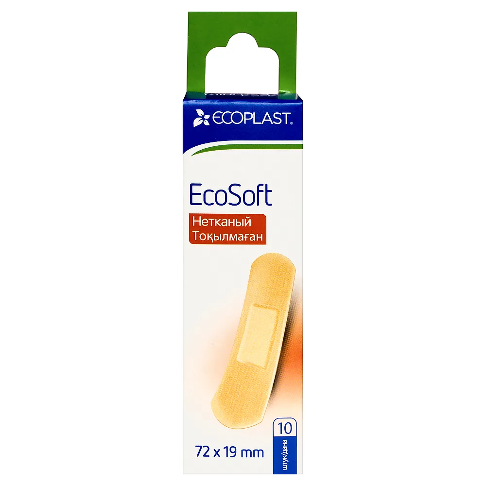 Ecoplast medical non-woven patch (set) ecosoft 72x19 mm 10 pcs.