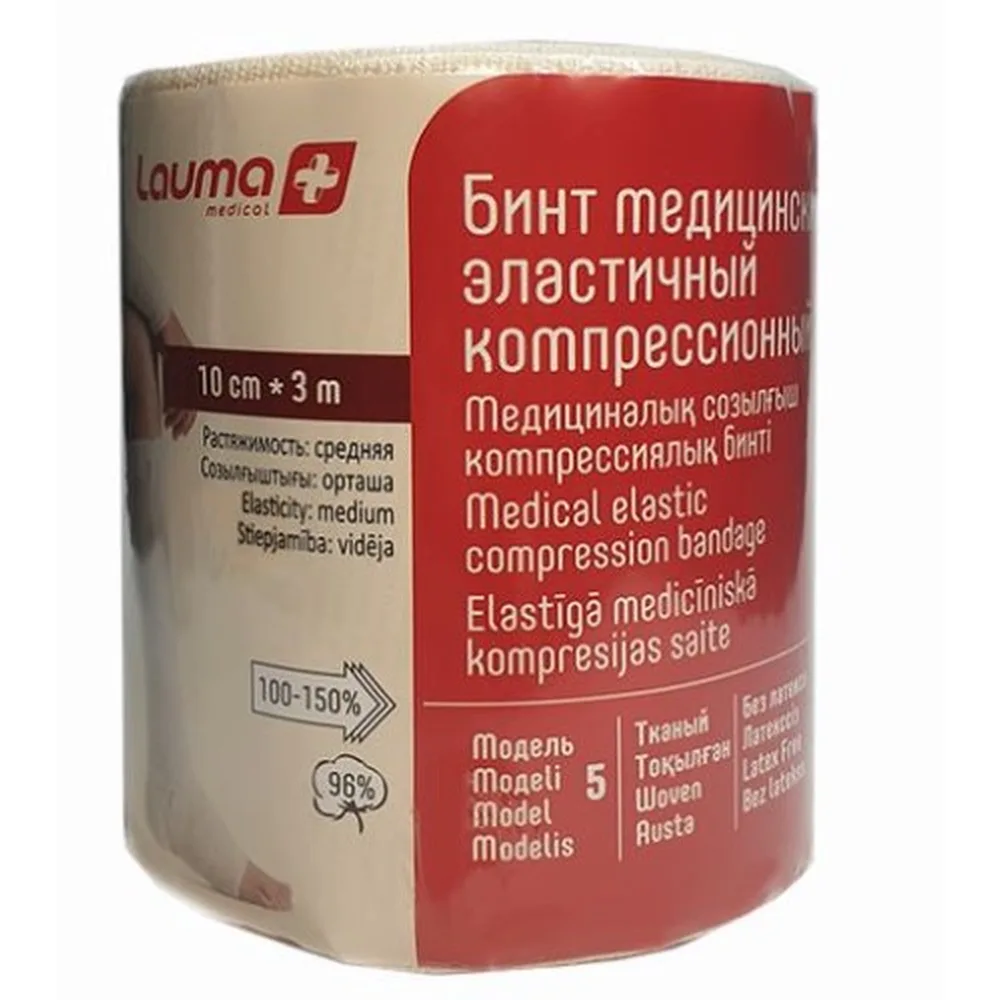Lauma medical elastic compression bandage model 5 10 cm x 3 m/medium stretchability