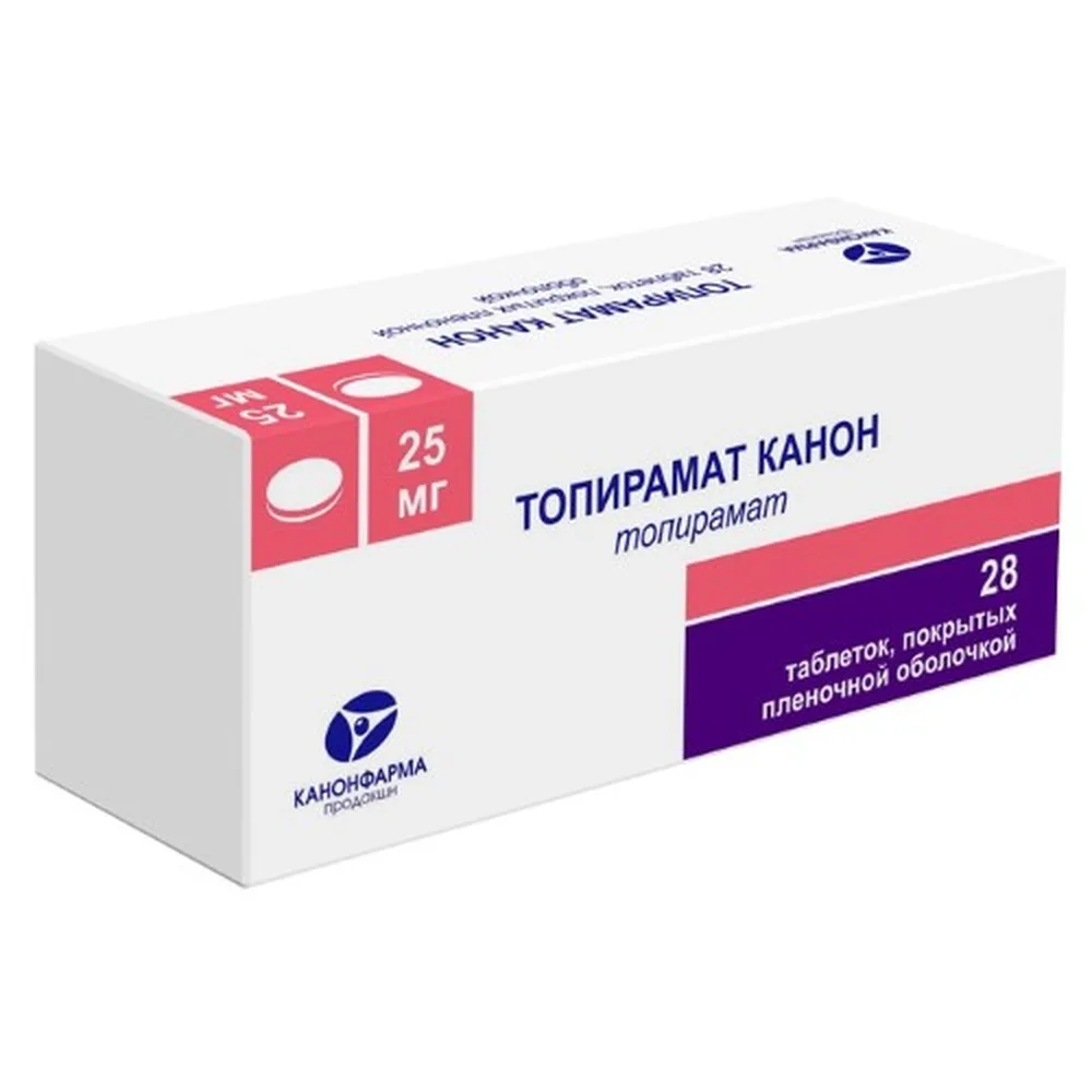 Topiramate Canon 25 mg 28 coated tablets