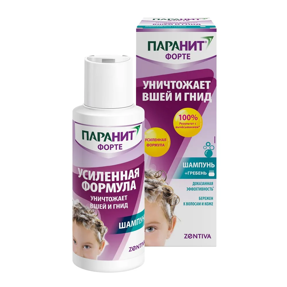 Paranit Forte Enhanced Formula Shampoo Pediculicide 100 ml + Comb