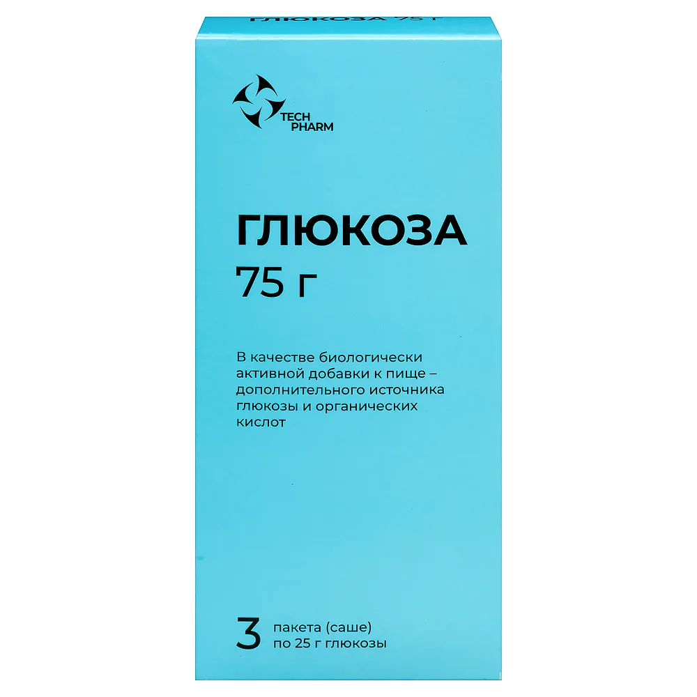 Glucose 3 pcs. package weighing 25 g powder