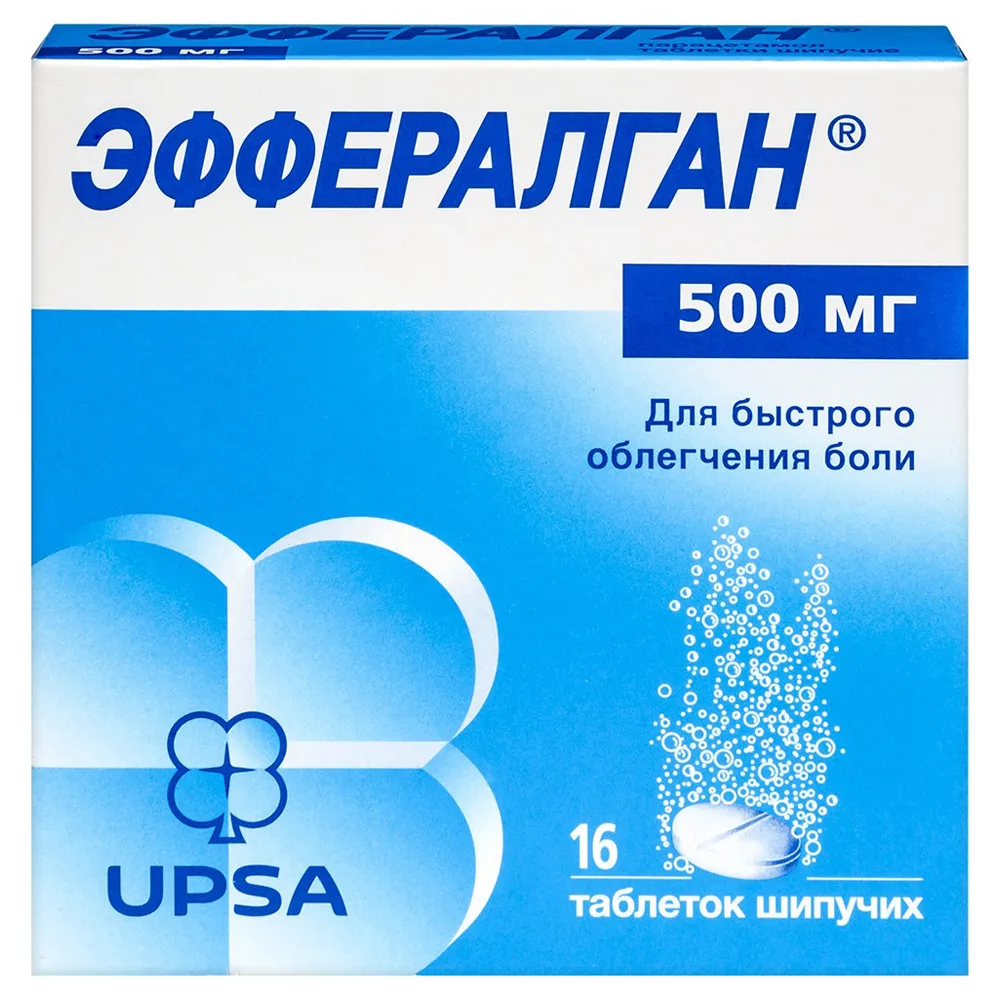 Efferalgan 500 mg 16 effervescent tablets