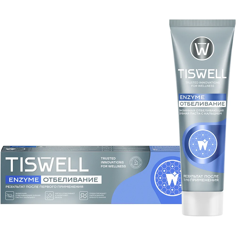 Tiswell Enzymatic Whitening Toothpaste with Calcium 110 g